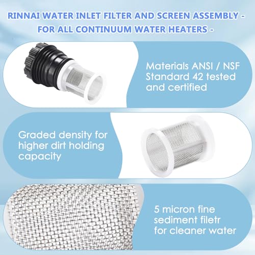 VYH H98-510-S Tankless Water Heater Filter Replacement for Rinnai
