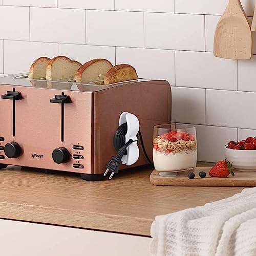 Cord Organizer for Kitchen Appliances 6-Pack | Stick-On Cable Holder for Air Fryer, Coffee Maker, Blender