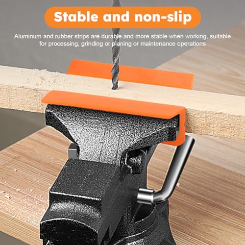4" Vise Jaw Pads, Magnetic Soft Jaws Protective Covers for Bench Vise, Multi-Groove and Textured Inserts for Clamping Woodworking Metal Plastics, 2 Pair