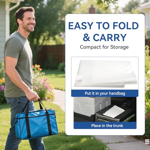 Emergency Drinking Water Storage 45 Gallon 3 Pack, Food-Grade Bathtub Bladder, BPA-Free, Ideal for Emergency Water Bank, Camping, RV Traveling, Hurricane, Storm & Disaster Preparedness Supplies (3)