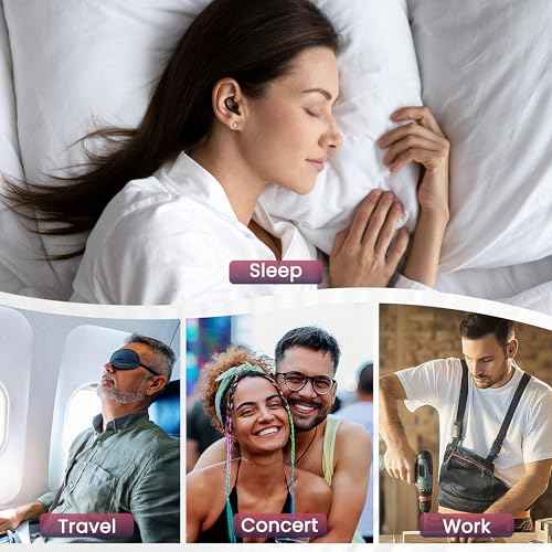 Noise Cancelling Ear Plugs for Sleeping - 2 Pairs Reusable Soft Silicone Noise Block Earplugs for Sound Proof, 30db Noise Reduction Earplug for Sleep, Snoring Blocking, Concert