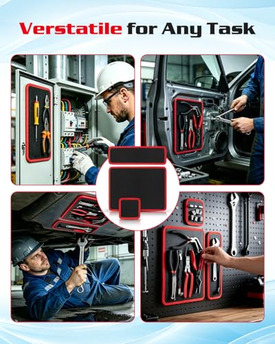 3 Pcs Flexible Magnetic Tool Mats Set – 40LB Ultra-Strong Grip, PVC, Anti-Slip
