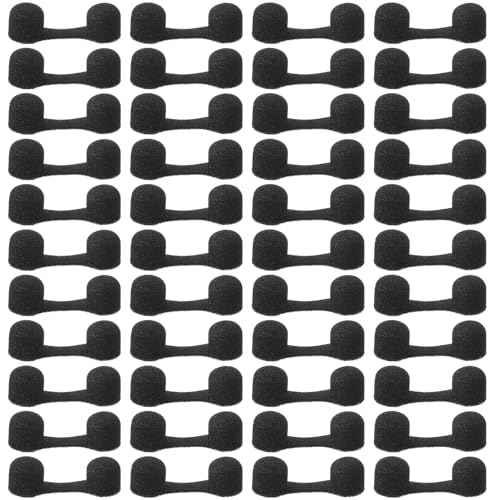 100PCS Sponge Nose Filters, Disposable Nose Plugs Bulk Sponge Nostril Filters for Dust, Spray Tanning, Welding (Black)