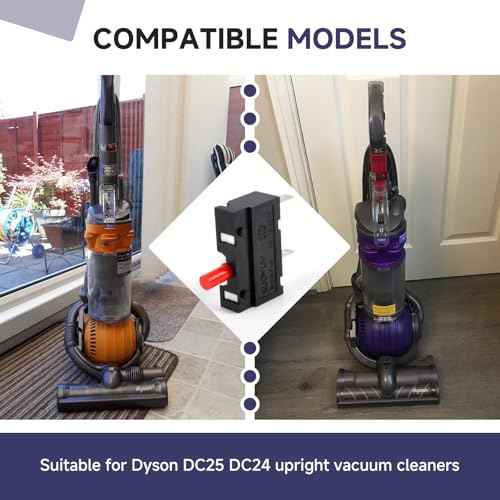 914592-01 Push to Reset Thermal Breaker Switch for Dyson Dc25 dc24 Animal, Floor Upright Vacuum Cleaners - Vacuum Overload Reset Switch, Brush Reset Switch #DY-914592-01 125/250VAC 2A