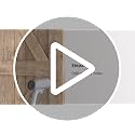SMARTSTANDARD 12 Inch Heavy Duty Barn Door Handle Black Two-Side Round Design