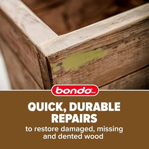Bondo Wood Filler 30 oz with Hardener - 1 Ounce Quick Repair for Rotted Wood