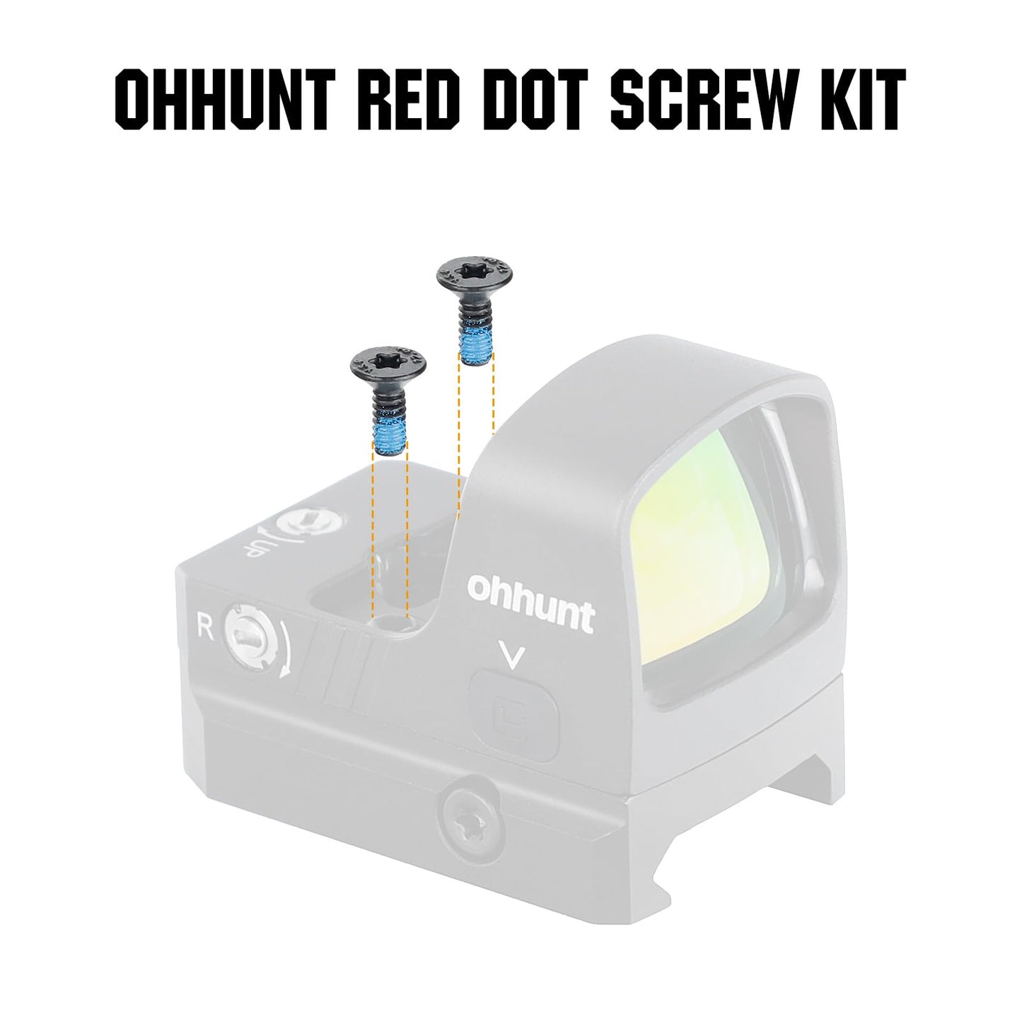 ohhunt Screws Set 30Pcs for Red Dot Sight Optics and Mount Includes #4-40 in 6.35mm/7.5mm/8.5mm/9.52mm/11.11mm Length 5 Sets of Screws 6 in Each Set