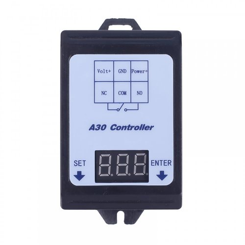 Voltage Monitor Module, A30-U1 30A DC 99.9V Voltage Detection Control Relay with Delay Battery Charge Discharge Timer with Overvoltage Undervoltage Control