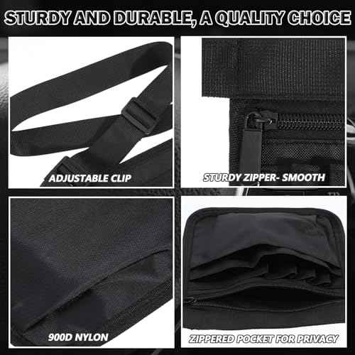 Server Waist Pouch, Restaurant Waiter Waist Organizer with Adjustable Belt Utility Money Bag Server Apron Storage Bag for Restaurants Hotels Bars Care Kit Tool, 9.84x7.32Inch