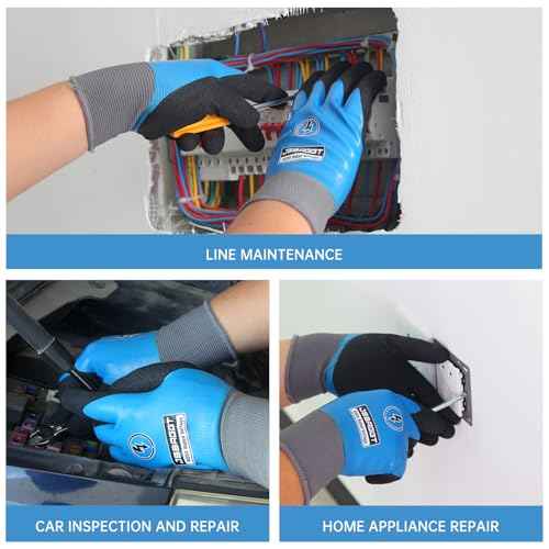 Insulated Electrician Gloves 400V High Voltage Resistant,Flame Retardant Fully Waterproof