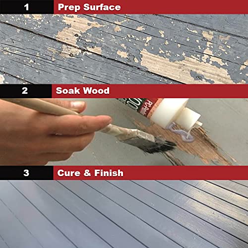 PC-Petrifier Water-Based Wood Hardener 16 Fl Oz - Restores Rotted Wood