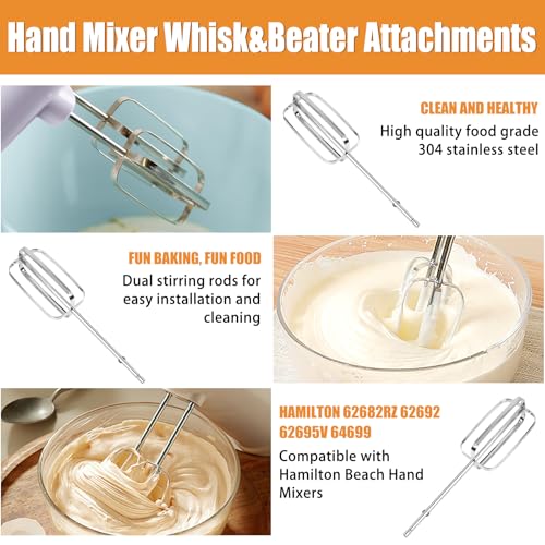 Hamilton Beach Hand Mixer Beater Attachments - Stainless Steel Replacement
