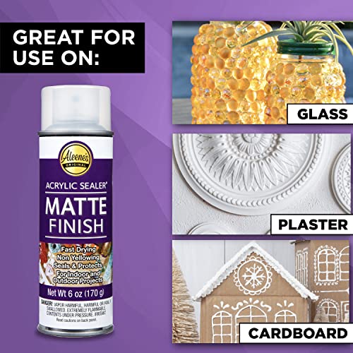 Aleene's Spray Acrylic Sealer Matte Clear Finish 6oz - Brand: Aleene's, Variation: Clear - Matte / 1