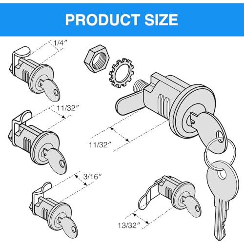 Universal Mailbox Lock Replacement Kit with 4 Keys - Easy Install & Durable Security