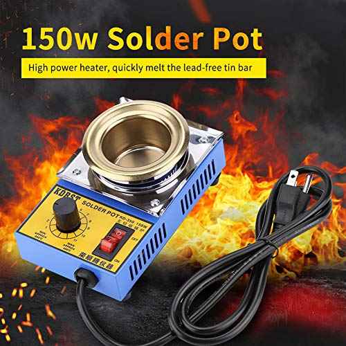 Solder Pot, 150W 110V, 50mm Soldering Bath Titanium Plate, Capacity 500g 200-450¡Æc, for Welding and Soldering Bath, Transformers
