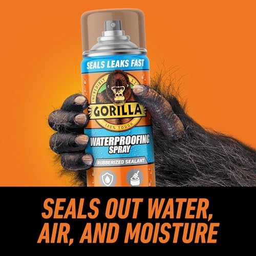 Gorilla Waterproofing Spray Clear 14 oz - Flexible Rubber Sealant, Pack of 1
