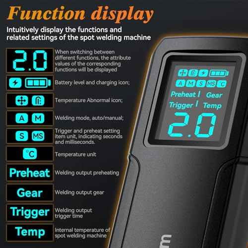 Battery Spot Welder, Awgem Battery Welder 99 Gear Handheld Spot Welder with LCD Screen Auto/Humanized Manual Modes, Portable Spot Welding Machine for Welding Nickel Strips and Iron