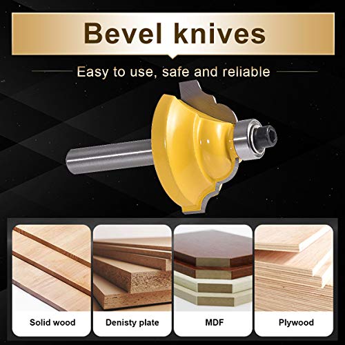 KATUR Classical Roman Ogee Edge Forming Router Bit 1/4 Inch Shank, Classical and Bead Molding and Edging, Architectural Molding Router Bit (1/4" Shank 1-1/4" Width 5/8" Depth)