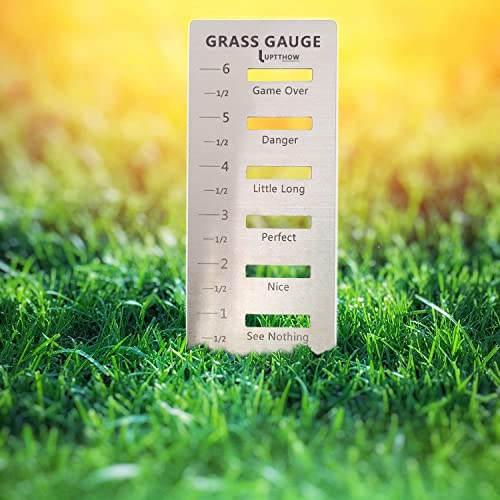 Grass Gauge Gardening Weeding Ultimate Lawn Tool Yard Landscaping Plant Growth Height Measurement Stainless Steel Ruler Gift for Lawn Enthusiast, Dad and Friends