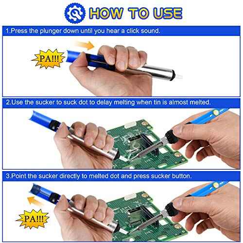 3 Pcs Solder Sucker Desoldering Vacuum Pump Solder Removal Tool
