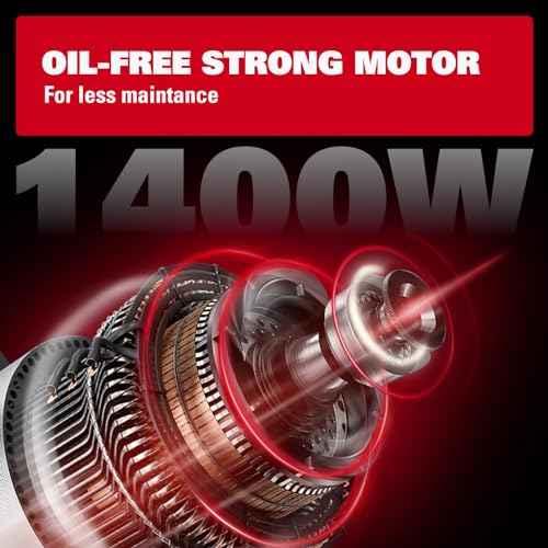 ECOMAX Air Compressor 6 Gallon 150 PSI Pancake Portable Oil-free Tank with 10 PCS Accessories Kit