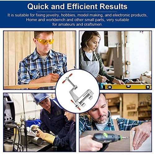 Mini Jeweler Table Clamp Small Hobby Bench Vice Work Bench Vise Clamp Hobby Vise Mini Bench for Work Crafts Woodworking and Metalworking
