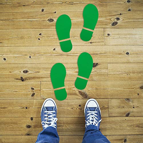 Kids Footprint Floor Decals - 45 Pairs, 90 Prints, Waterproof Stickers, 2.5x5.9 Inch, Multi-Color for Classroom & Party