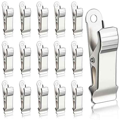 20 Pcs Metal Mini Clamps Mini Spring Clamp Crocodile Alligator Clips 1/2 Inch Wide for Work, Smooth Jaw, 5/16 Inch Capacity (Silver)
