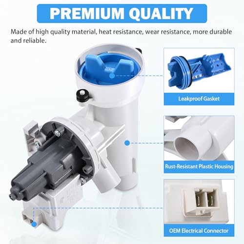 GE Washer Drain Pump Filter Assembly WH11X39237 WH11X29539 Replacement
