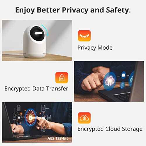 SwitchBot Baby Monitor with Camera, Audio Two-Way Talk, Pan/Tilt Cam 2K for Home Security, Indoor Camera WiFi 2.4G Works with Alexa, Night Vision, Privacy Mode