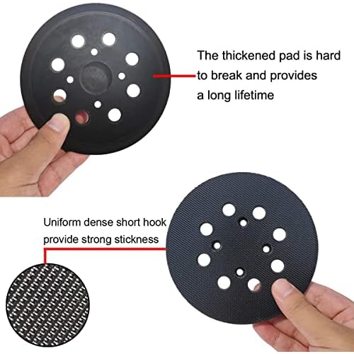5 Inch 8 Hole Sander Pad for Ridgid R2600 R2601 5" Random Orbit Sander, 5" Replacement Hook and Loop Backing Pad for Ridgid #300527002