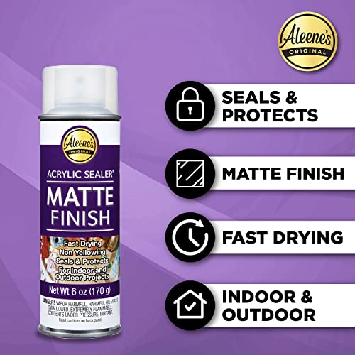 Aleene's Spray Acrylic Sealer Matte Clear Finish 6oz - Brand: Aleene's, Variation: Clear - Matte / 1