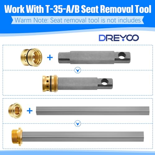 Dreyoo 4-Piece Valve Rebuild Kit for Symmons Temptrol Shower Valve Replacement