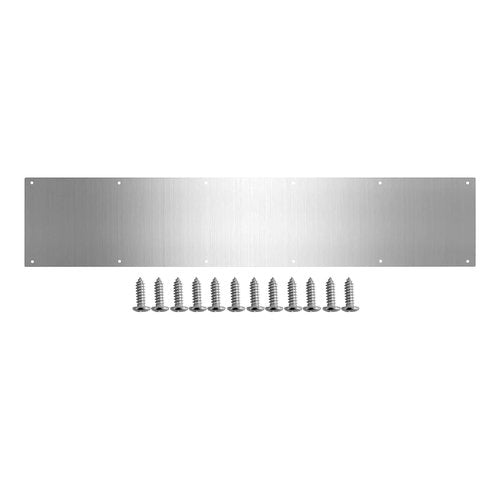 GALOFAY Door Metal Kick Plate 6x24 inches Aluminum Decorative Plates Protector for Doors, 18 Ga Thickness 6"x 24" (Silver)