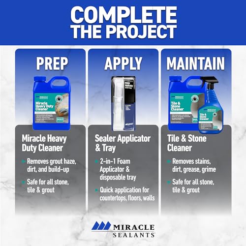 Miracle Sealants 511 Impregnator Advanced Penetrating Sealer for Countertops, Stone, Tile & Grout, Pint