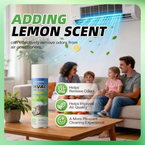 BERlOVE 57oz Pack of 3 Foaming AC Coil Cleaner for Evaporators & Condensers - No-Rinse, Deep Cleaning