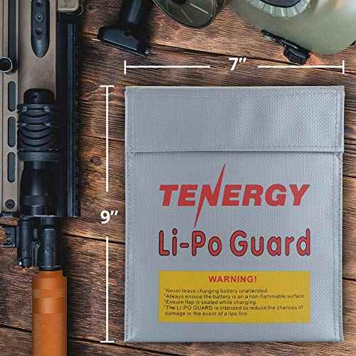 Tenergy Lipo Bag, Fire Retardant Lipo Battery Bag for Charging and Storage, 7x9inches