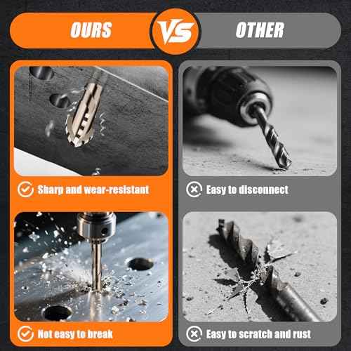 5PCS Four Blade Serrated Eccentric Drill Bits, High-Strength Eccentric Twist Drill Bit, Four Edged Serrated Eccentric Drill Bit Set for Concrete Glass Brick Cement Tile Marble Wood(4/6/8/10/12mm)