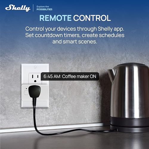 Shelly Smart Plug UL WiFi Zigbee Bluetooth Matter Outlet White - Gen4