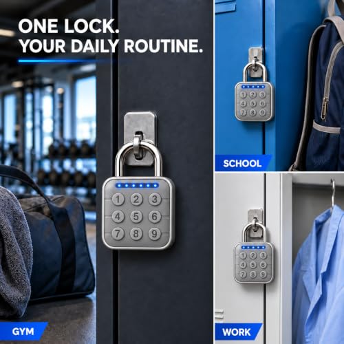 SURPN Gray Combination Lock 2.95 Inch for Locker & Gym - 1 Pack