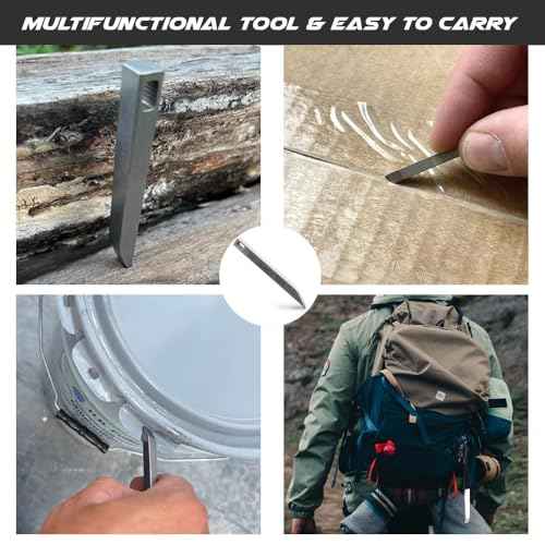 The Trinity Tool Titanium Mini Prybar (2 Pack) - EDC Christian Keychain for Men, Prybar, Screwdriver, Box Opener, Bottle Opener & Multitool