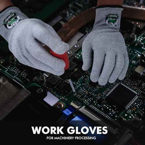 FOSHIO Grey Vinyl Wrap Gloves, Professional Carbon Fiber Anti-Static Tint Gloves, Dust-Free Wrap Glove for Wrapping Vinyl