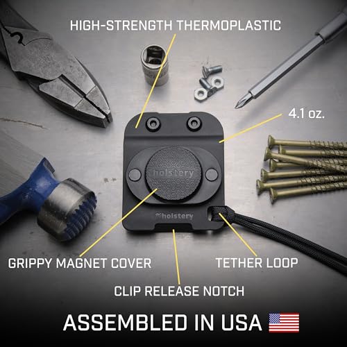 MagMaster Magnetic Tool Holder - Clip-On Heavy Duty Belt & Tool Bag Accessory - USA Made