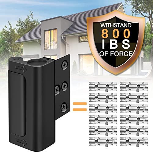 WINONLY Black Front Door Lock Reinforcement Security Lock - Childproof & Heavy Duty