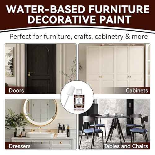 Brohood Wood Paint for Furniture Cabinet Kitchen Door, Semi-Gloss White Scratch Repair for Wood Surface Renovation, 1 Oz White Paint for Spots and Chips