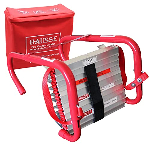 Hausse 13ft Retractable Fire Escape Ladder for Second-Story Emergency Escape