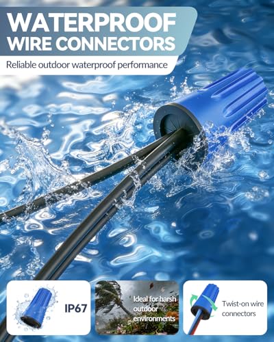 25Pcs Waterproof Silicone Filled Wire Nuts for Outdoor Irrigation and Sprinkler Systems