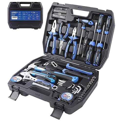 62 Piece Tools Set, General Household Tool Kit with Storage Toolbox, Basic Tool Set for Home, Garage, Apartment and Dorm
