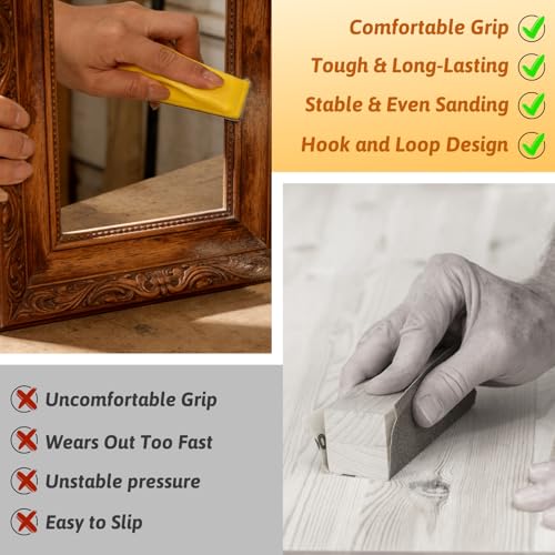180-Piece Mini Sanding Kit with Grit Sandpaper & Hand Blocks for Woodworking