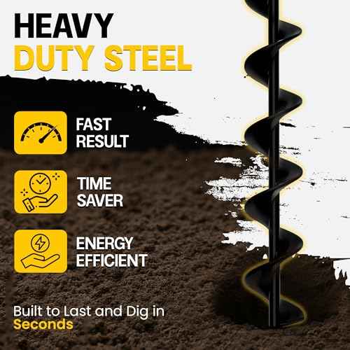 Sproot Garden Auger Drill Bit for Planting 1.6x16.5 Inch - Umbrellas and Fences Auger Post Hole Digger for Gardening and Spiral Bulb Planter Tool ? 3/8 Inch Hex Drive Compatible